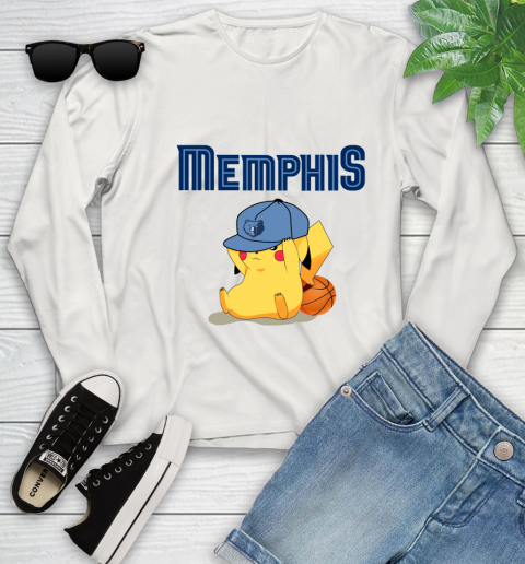 NBA Pikachu Basketball Sports Memphis Grizzlies Youth Long Sleeve 12