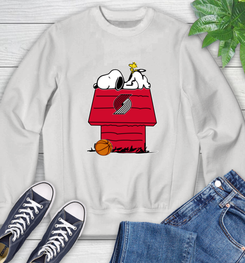 Portland Trail Blazers NBA Basketball Snoopy Woodstock The Peanuts Movie Sweatshirt