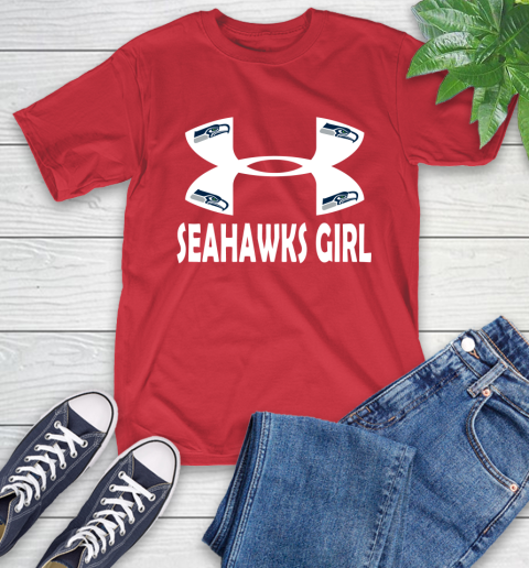 NFL Seattle Seahawks Girl Under Armour Football Sports T-Shirt 11