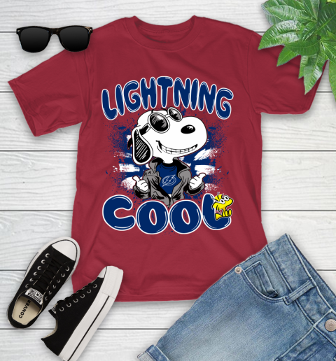 NHL Hockey Tampa Bay Lightning Cool Snoopy Shirt Youth T-Shirt 12