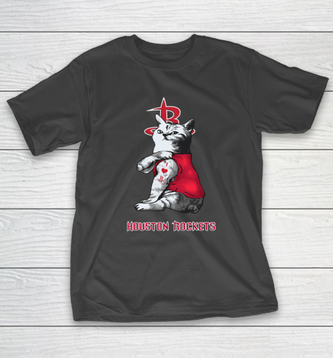 NBA Basketball My Cat Loves Houston Rockets T-Shirt
