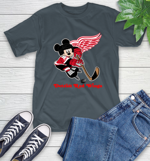 NHL Detroit Red Wings Mickey Mouse Disney Hockey T Shirt T-Shirt 9