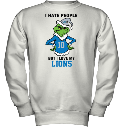 I Hate People But I Love My Lions Detroit Lions NFL Teams Youth Sweatshirt