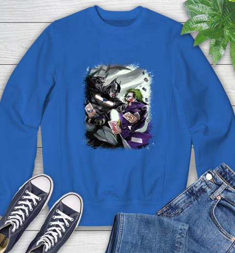 St.Louis Blues NHL Hockey Batman Fighting Joker DC Comics Sweatshirt - Image 9