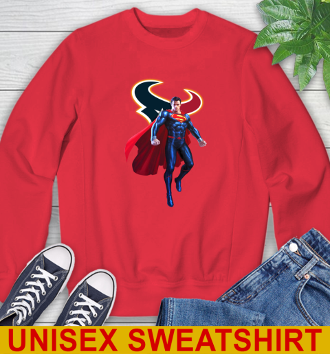 NFL Superman DC Sports Football Houston Texans Sweatshirt 10