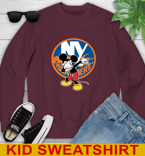 New York Islanders NHL Hockey Dabbing Mickey Disney Sports Youth Sweatshirt 5