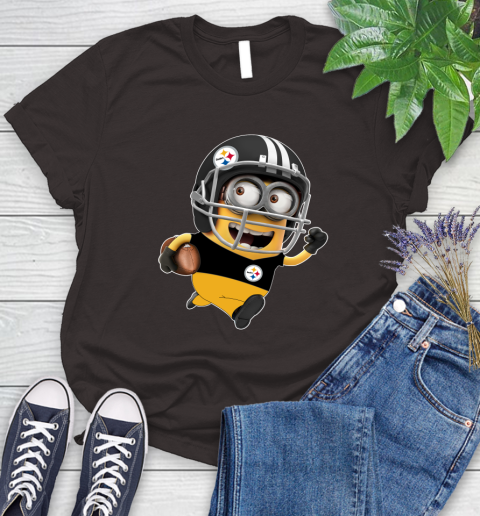 NFL Pittsburgh Steelers Minions Disney Football Sports Women's T-Shirt 8
