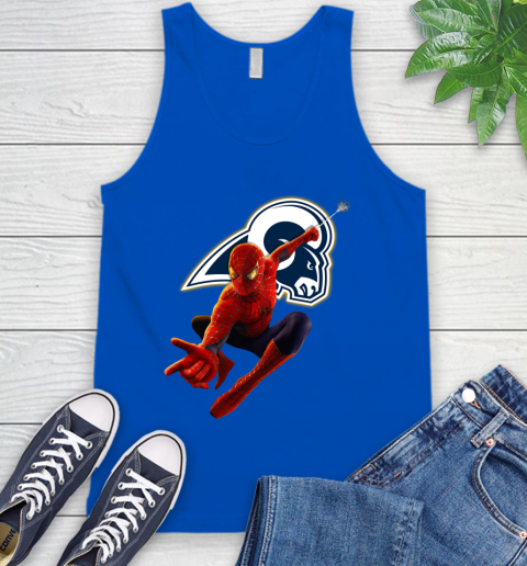 NFL Spider Man Avengers Endgame Football Los Angeles Rams Tank Top 5