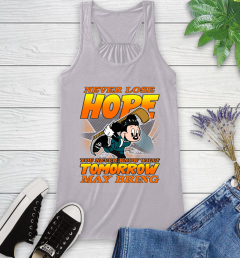 San Jose Sharks NHL Hockey ootball Mickey Disney Never Lose Hope Racerback Tank 4