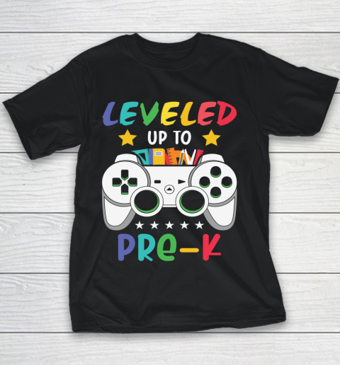 Back To School Shirt Leveled up to Pre K Youth T-Shirt