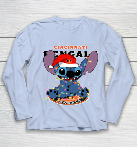 Cincinnati Bengals NFL Football noel stitch Christmas Youth Long Sleeve 5