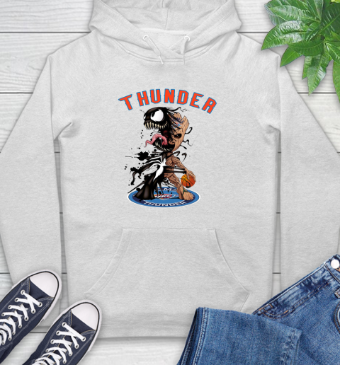 NBA Oklahoma City Thunder Basketball Venom Groot Guardians Of The Galaxy Hoodie