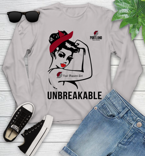 NBA Portland Trail Blazers Girl Unbreakable Basketball Sports Youth Long Sleeve 9
