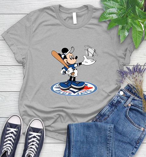 MLB Baseball Toronto Blue Jays Cheerful Mickey Disney Shirt Women's T-Shirt 5