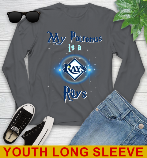 MLB Baseball Harry Potter My Patronus Is A Tampa Bay Rays Youth Long Sleeve 9