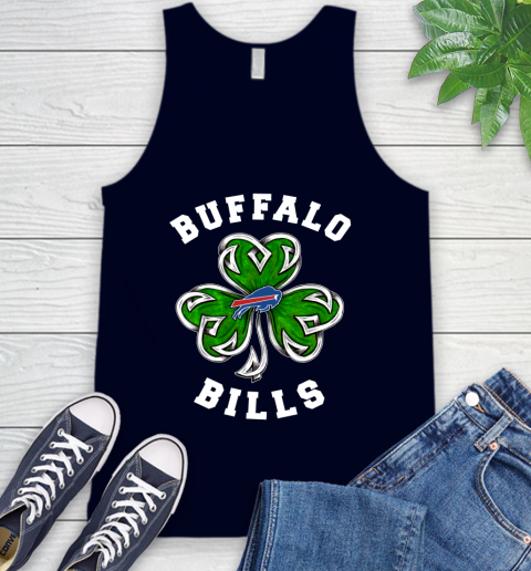 NFL Buffalo Bills Three Leaf Clover St Patrick's Day Football Sports Tank Top 2