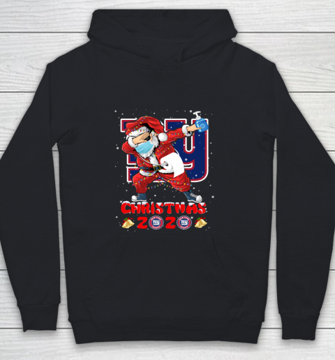 New York Giants Funny Santa Claus Dabbing Christmas 2020 NFL Youth Hoodie