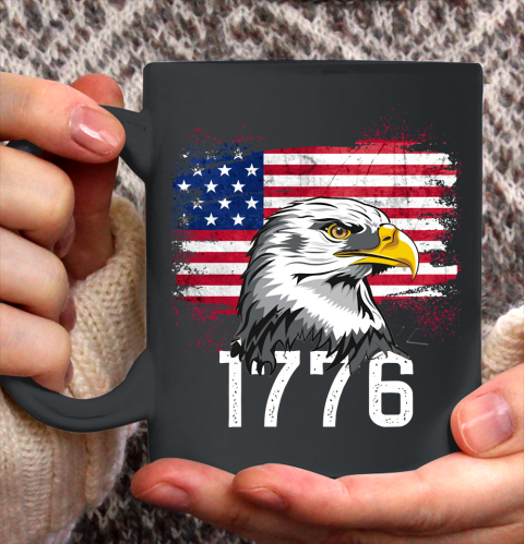 Veteran Shirt 4th of July  1776 Flag and Eagle Ceramic Mug 11oz