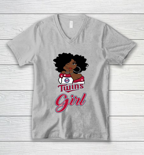 Minnesota Twinss Girl MLB V-Neck T-Shirt 4