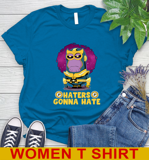 NBA Basketball Indiana Pacers Haters Gonna Hate Thanos Minion Marvel Shirt Women's T-Shirt 7