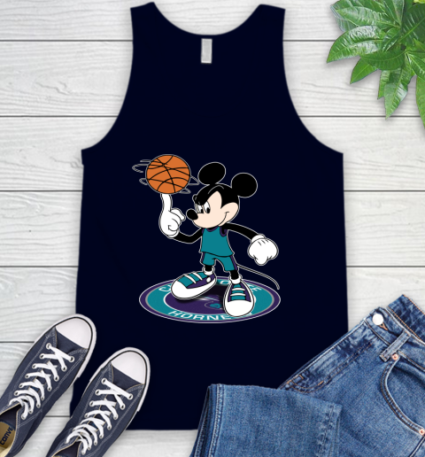 NBA Basketball Charlotte Hornets Cheerful Mickey Disney Shirt Tank Top 4 NBA Basketball Charlotte Hornets Cheerful Mickey Disney Shirt Tank Top - Image 4