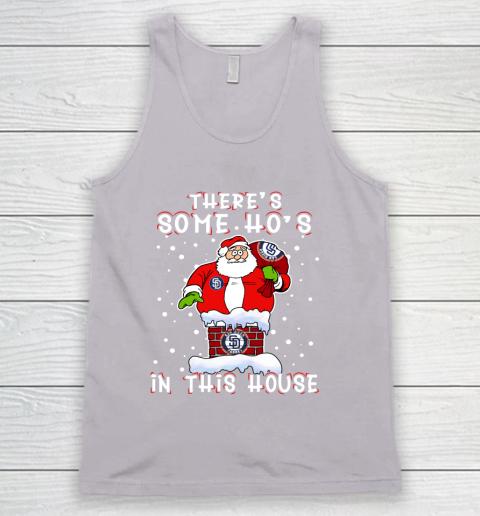 San Diego Padres Christmas There Is Some Hos In This House Santa Stuck In The Chimney MLB Tank Top 3