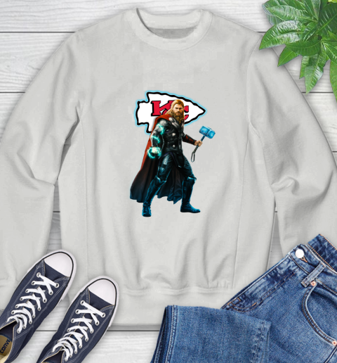 NFL Thor Avengers Endgame Football Kansas City Chiefs Sweatshirt 5
