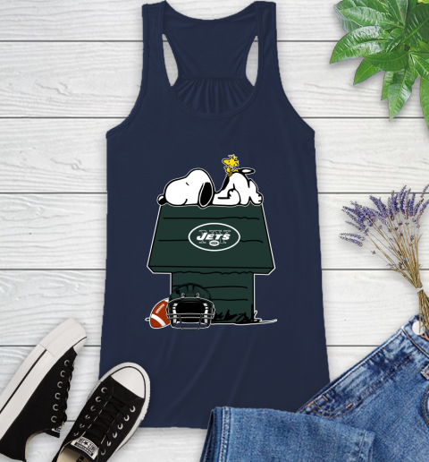 New York Jets NFL Football Snoopy Woodstock The Peanuts Movie Racerback Tank 10