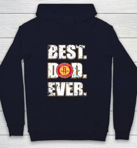 NBA Houston Rockets Basketball Best Dad Ever Family Shirt Youth Hoodie 2