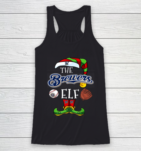 Milwaukee Brewers Christmas ELF Funny MLB Racerback Tank