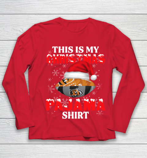 Cincinnati Bengals This Is My Christmas Pajama Shirt NFL Youth Long Sleeve 8