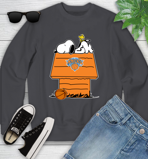 New York Knicks NBA Basketball Snoopy Woodstock The Peanuts Movie Youth Sweatshirt 6