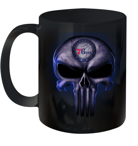 Philadelphia 76ers NBA Basketball Punisher Skull Sports Ceramic Mug 11oz