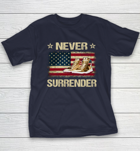 Never Surrender Gold Sneakers Pro Trump 2024 Youth T-Shirt 2