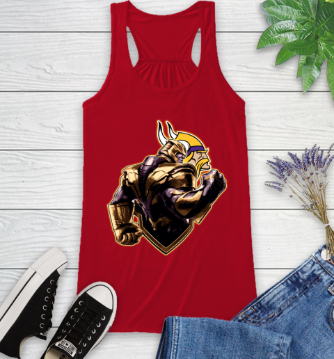 NFL Thanos Avengers Endgame Football Sports Minnesota Vikings Racerback Tank 6
