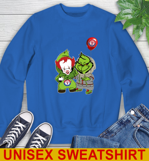 Baby Pennywise Grinch Christmas MLB Baseball Texas Rangers Sweatshirt 9