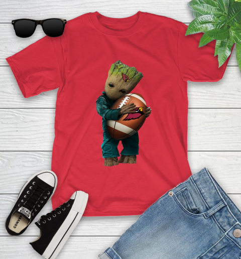 NFL Groot Guardians Of The Galaxy Football Sports Arizona Cardinals Youth T-Shirt 10