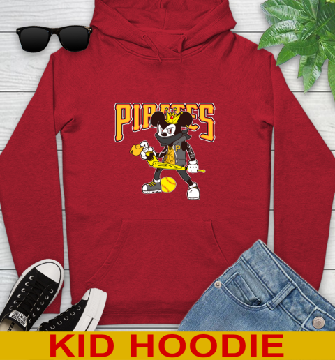 Pittsburgh Pirates MLB Baseball Mickey Peace Sign Sports Youth Hoodie 11