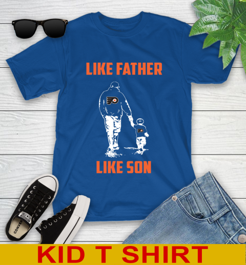 Philadelphia Flyers NHL Hockey Like Father Like Son Sports Youth T-Shirt 10