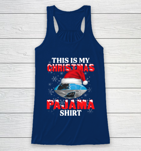 Carolina Panthers This Is My Christmas Pajama Shirt NFL Racerback Tank 6