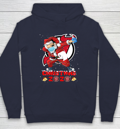New Jersey Devils Funny Santa Claus Dabbing Christmas 2020 NHL Hoodie 2