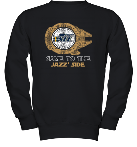 NBA Come To The Utah Jazz Side Star Wars Basketball Sports Youth Sweatshirt