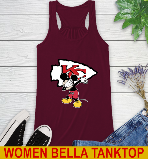 Kansas City Chiefs NFL Football Dabbing Mickey Disney Sports Racerback Tank 3