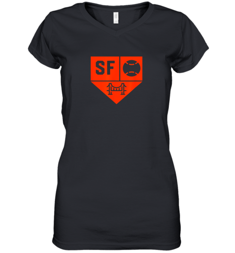 San Francisco Baseball Forever California State Women's V-Neck T-Shirt