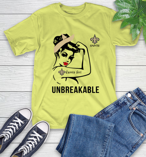 NFL New Orleans Saints Girl Unbreakable Football Sports T-Shirt 8