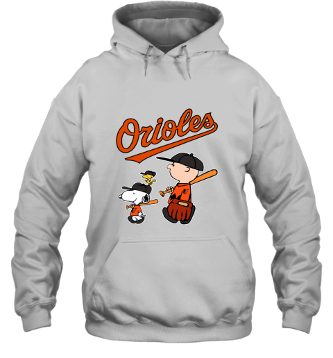 Baltimore Orioles Let's Play Baseball Together Snoopy MLB Hoodie