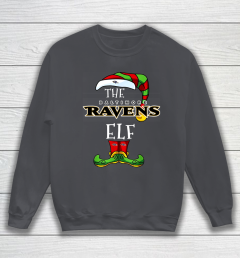 Baltimore Ravens Christmas ELF Funny NFL Sweatshirt 4