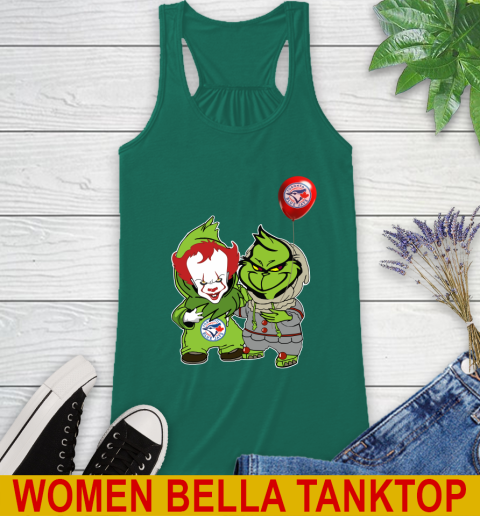 Baby Pennywise Grinch Christmas MLB Baseball Toronto Blue Jays Racerback Tank 7