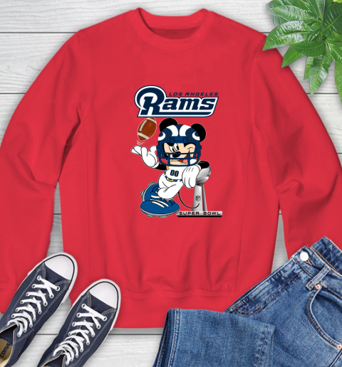 NFL Los Angeles Rams Mickey Mouse Disney Super Bowl Football T Shirt Sweatshirt 10