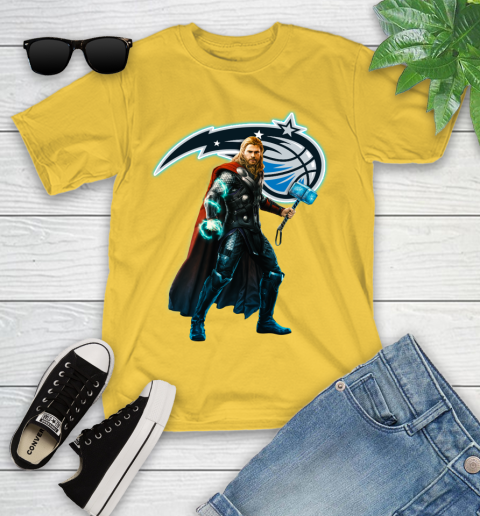 NBA Thor Avengers Endgame Basketball Orlando Magic Youth T-Shirt 8